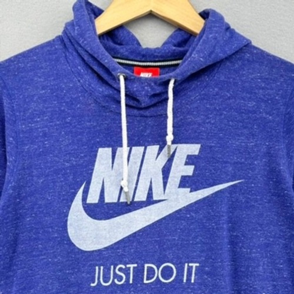 Nike Gym Logo Purple Heathered Hoodie‎ Pullover SZ M Workout Athletic Streetwear